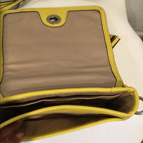 Coach-Legacy-Penny-19914-Womens-Leather-Shoulder-Bag-Yellow - Picture 5 of 5